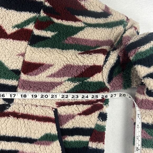 Prana Fleece Pullover Jacket Maroon Geo Size XL NWT Gorpcore Cozy Cabincore - Picture 5 of 8